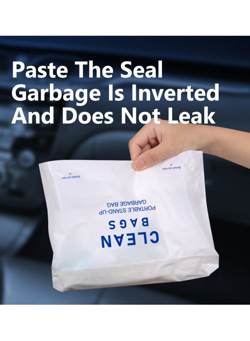 أكياس قمامة لاصقة للسيارة، عبوة من 20 كيسًا مانعة للتسرب، موزع أكياس قمامة للسيارة. - Image 5